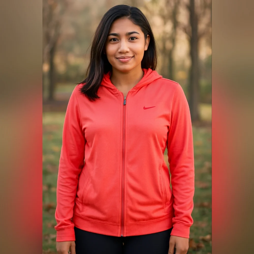 2/$30 NIKE Scarlet Sporty Zip-Up Jacket (#1,055) - Picture 1 of 7